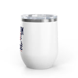 Patriotic Wine Tumbler, Freedom Isn't Free Military Gift, Veteran Gift for Him, American Pride Drinkware, Memorial Day Gif