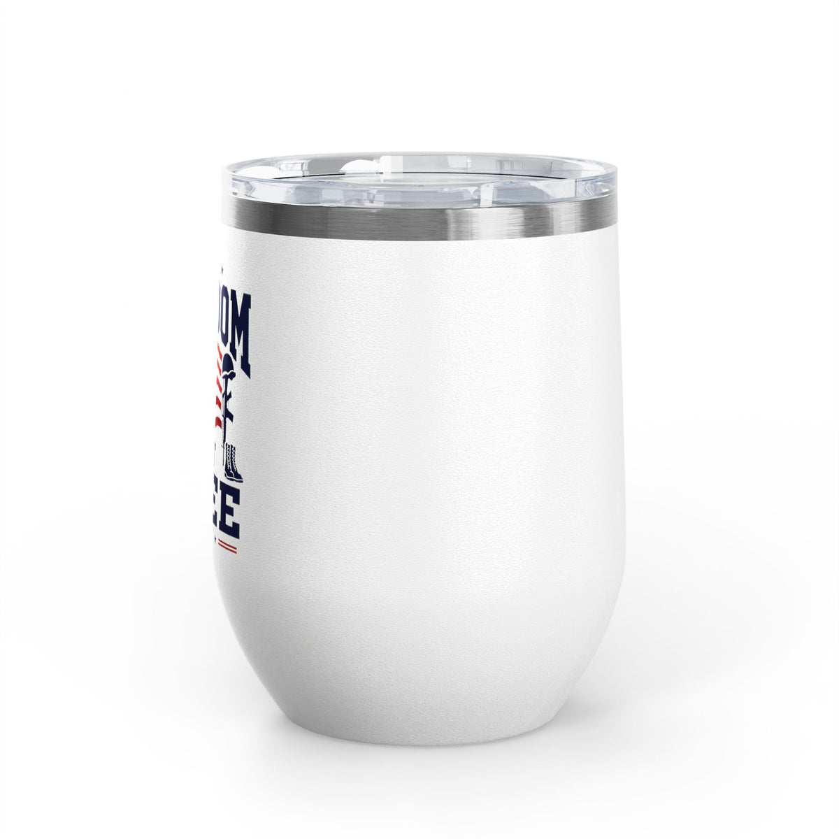 Patriotic Wine Tumbler, Freedom Isn't Free Military Gift, Veteran Gift for Him, American Pride Drinkware, Memorial Day Gif