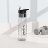 Personalized Parenting Transparent Water Bottle, Mom Gift for Busy Parents, Inspirational Drink Bottle for Moms, Everyday Hydration Gift