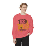 Funny Teacher Coffee Club Comfort Colors Sweatshirt, Tired Teachers Club Graphic Sweatshirt, Teacher Appreciation Gift for Coffee Lovers