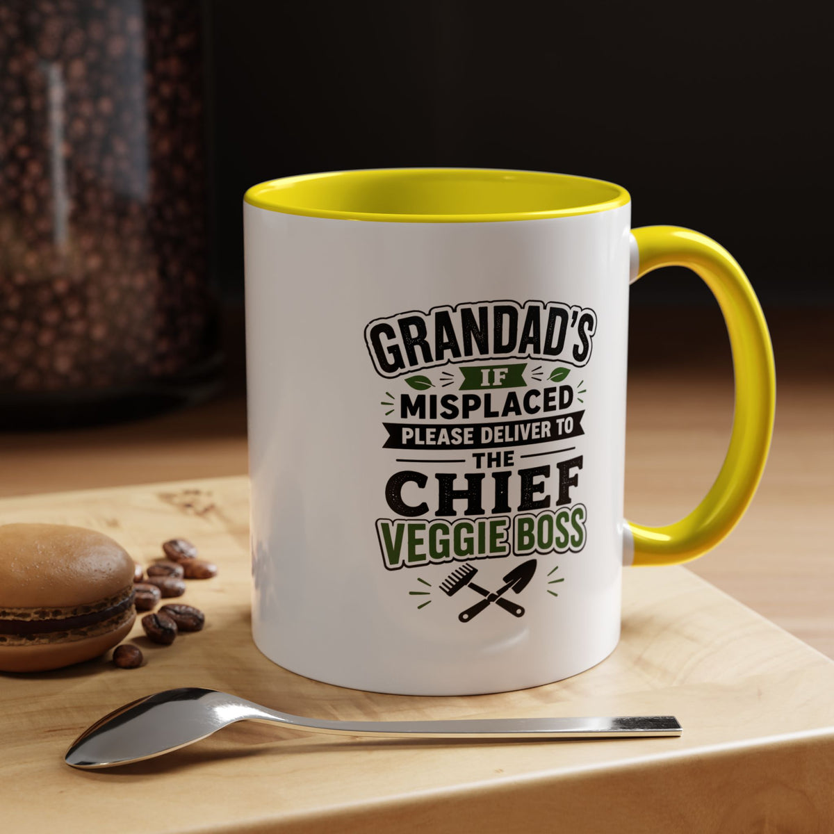 Funny Granddad Gardening Mug, Misplaced Veggie Boss Coffee Cup, Gift for Grandpa Gardener, Fathers Day Birthday Present, Garden Humor