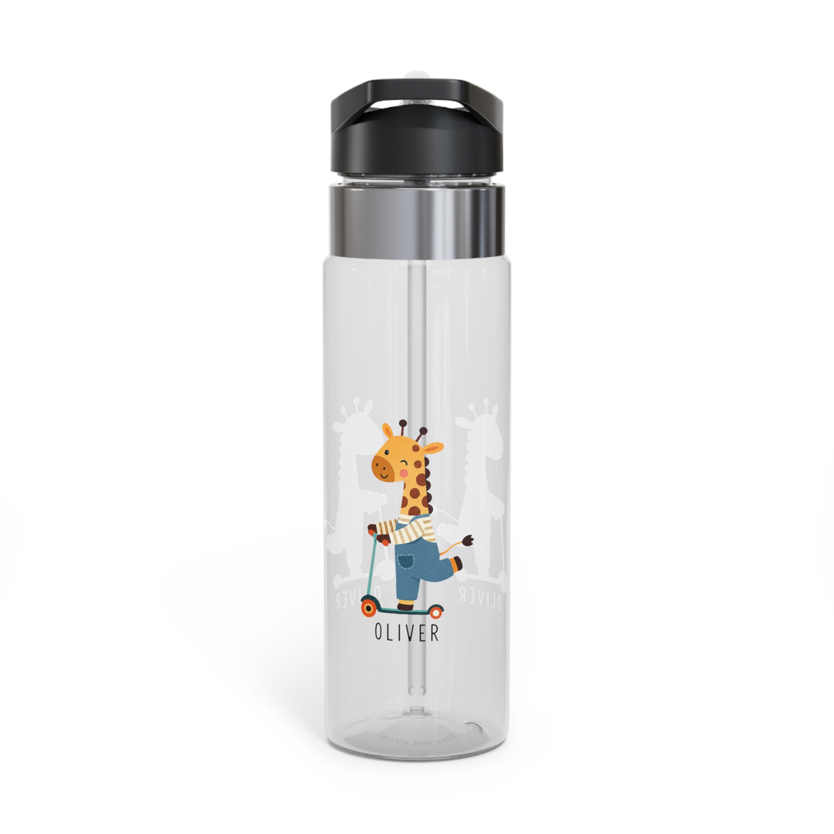 Personalized Giraffe Kids Water Bottle, Cute Safari Animal Gift, Toddler Birthday Bottle, Baby Shower Gift, Preschool School Bottle