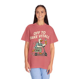 Funny Off To Take Vitals Comfort Colors Shirt, Duck Healthcare Worker Tee, Medical Humor Graphic T Shirt, Clinic Staff Gift