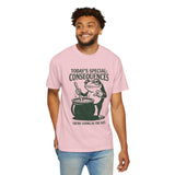Funny Frog Consequences Shirt Comfort Colors Tee, Today's Special Consequences Teacher Shirt, Classroom Humor Gift, Retro Frog Graphic Tee