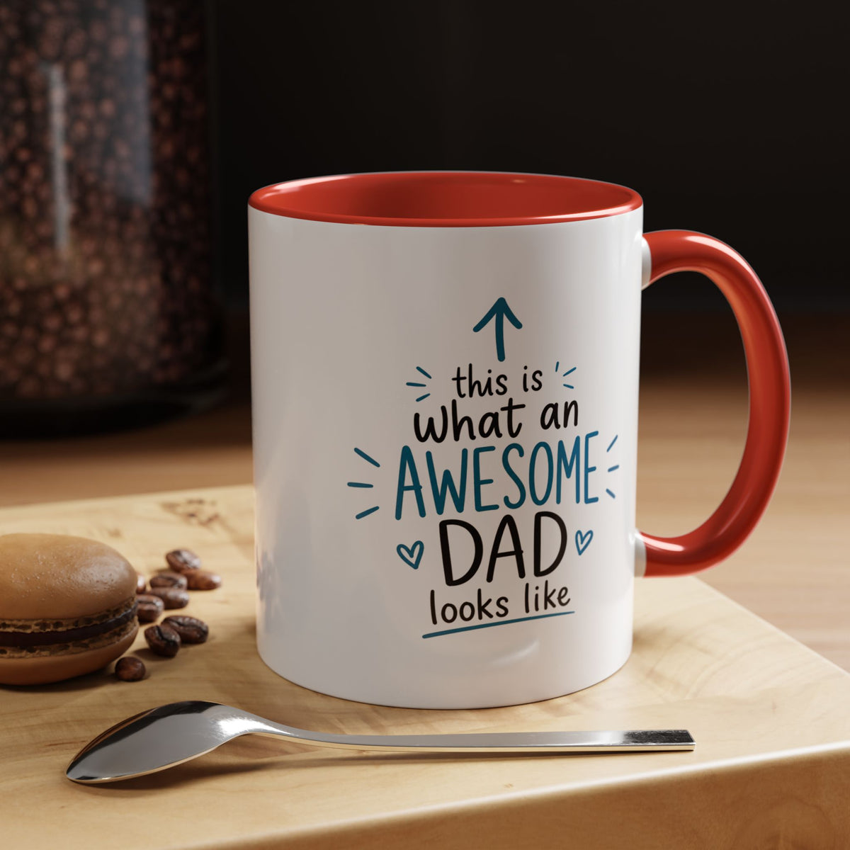 This Is What An Awesome Dad Looks Like Coffee Mug, Father's Day Gift from Daughter or Son, Funny Papa Birthday Ceramic Tea Cup