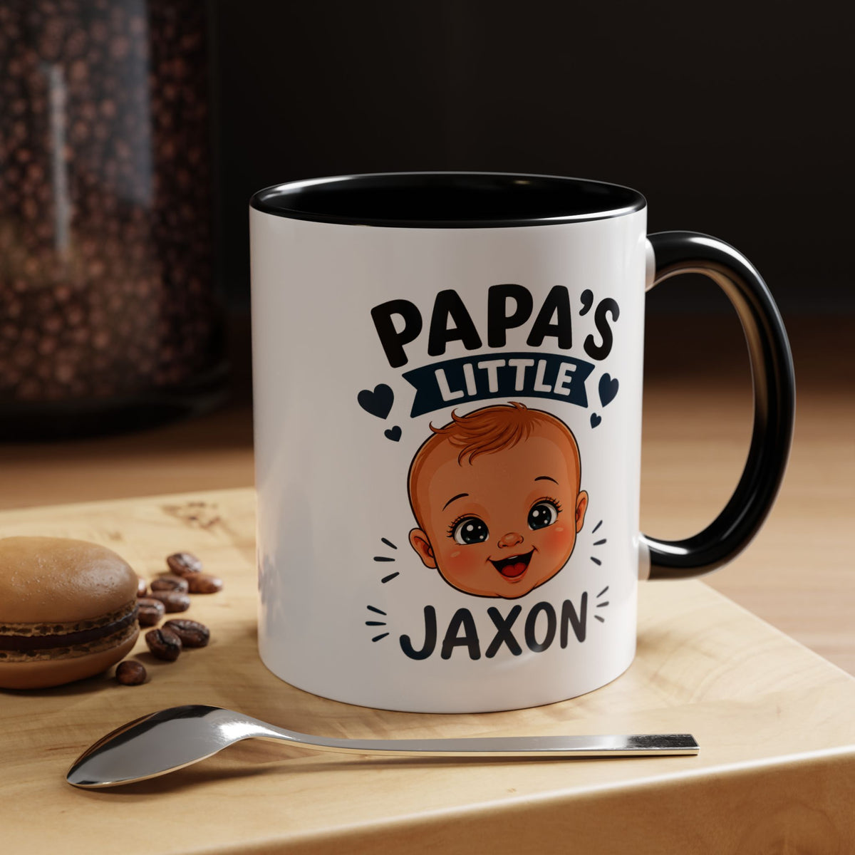 Personalized Papa's Little Boy Mug, Custom Baby Name Mug for Dad, New Father Gift, Papa Coffee Mug, Father's Day Gift from Son
