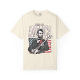 Abraham Lincoln Guitar Shirt, Funny This Is America Graphic, Gift for History Teachers and Music Lovers, Fourth of July Party Outfit