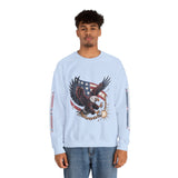 Patriotic Eagle Freedom Sweatshirt, American Flag Crewneck, Broken Chain Military Style Pullover, Fourth of July Gift for Him or Her