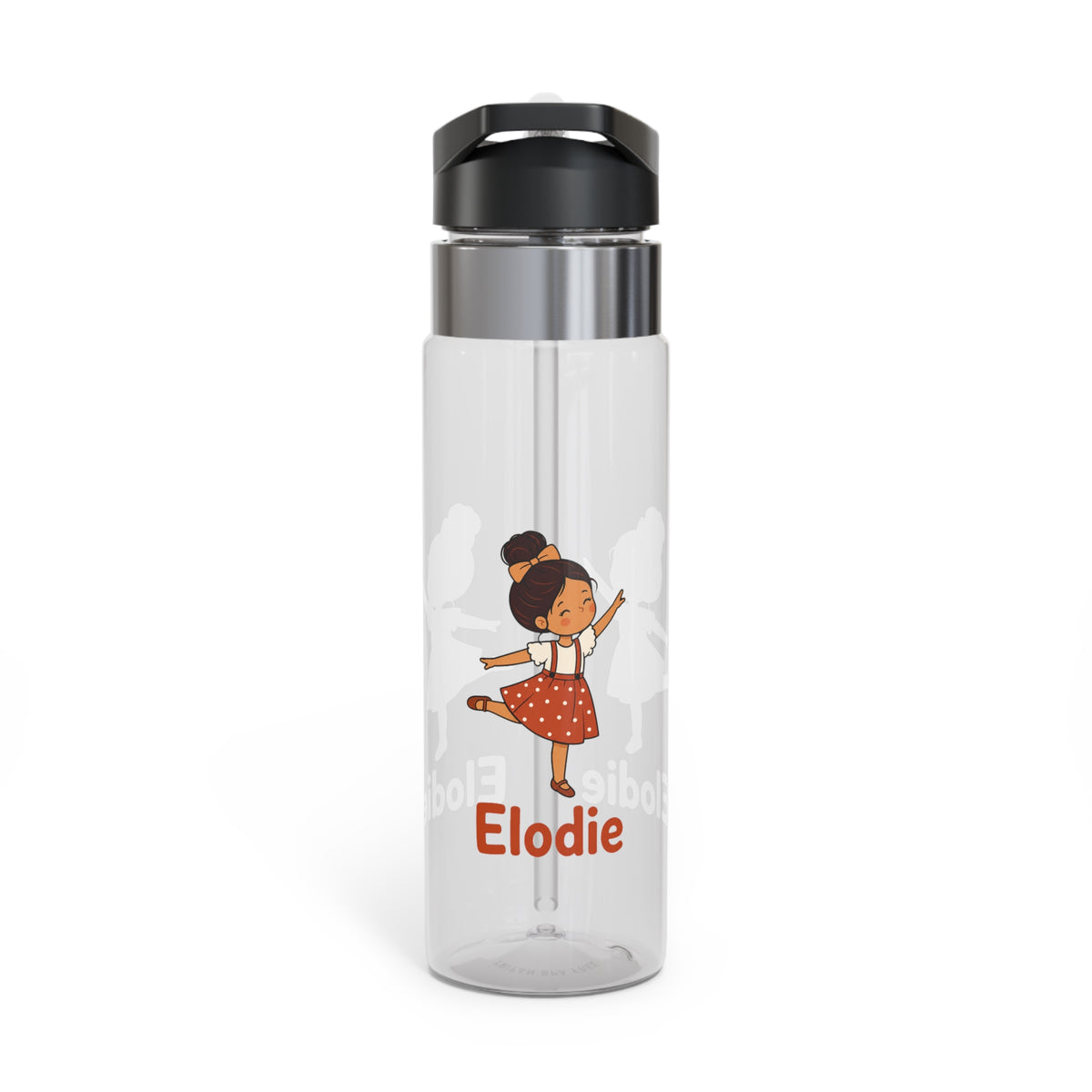 Personalized Ballet Girl Water Bottle, Cute Dance Gift for Girls, Ballerina Birthday Gift, Dance Class Bottle, Kids School Hydration