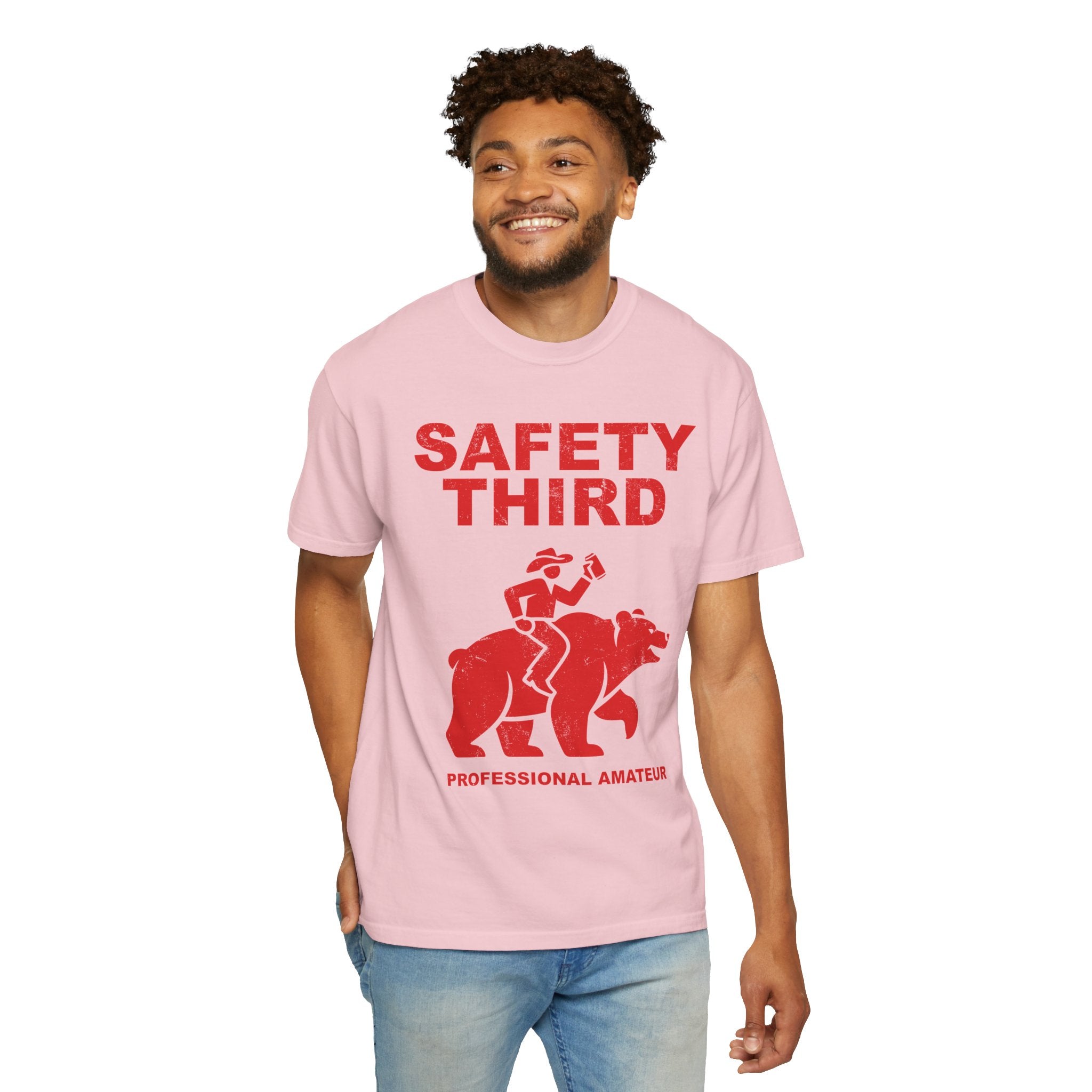 Comfort Colors Safety Third Shirt, Funny Blue Collar Worker Tee, Construction Humor Shirt, Tradesman Gift, Professional Amateur Graphic Tee
