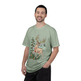 Woodland Deer Shirt, Rustic Stag and Mountain Graphic, Gift for Wildlife Lovers and Hikers, Forest Inspired Cabin Weekend Clothing
