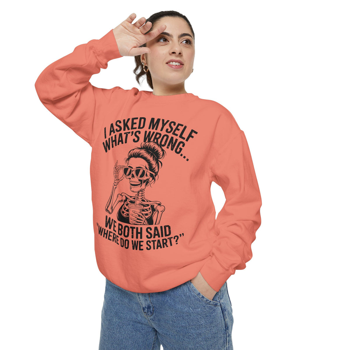 Funny Retro Humor Comfort Colors Sweatshirt, Sarcastic Vintage Graphic Sweatshirt for Women