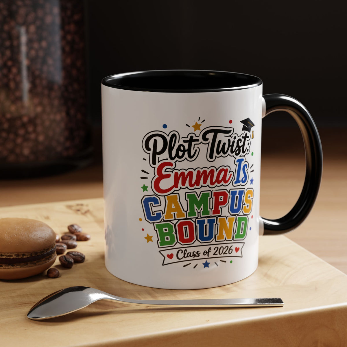Personalized College Bound Mug, Plot Twist Campus Bound Graduation Cup, Custom Class of 2026 Gift for Her, High School Senior Present