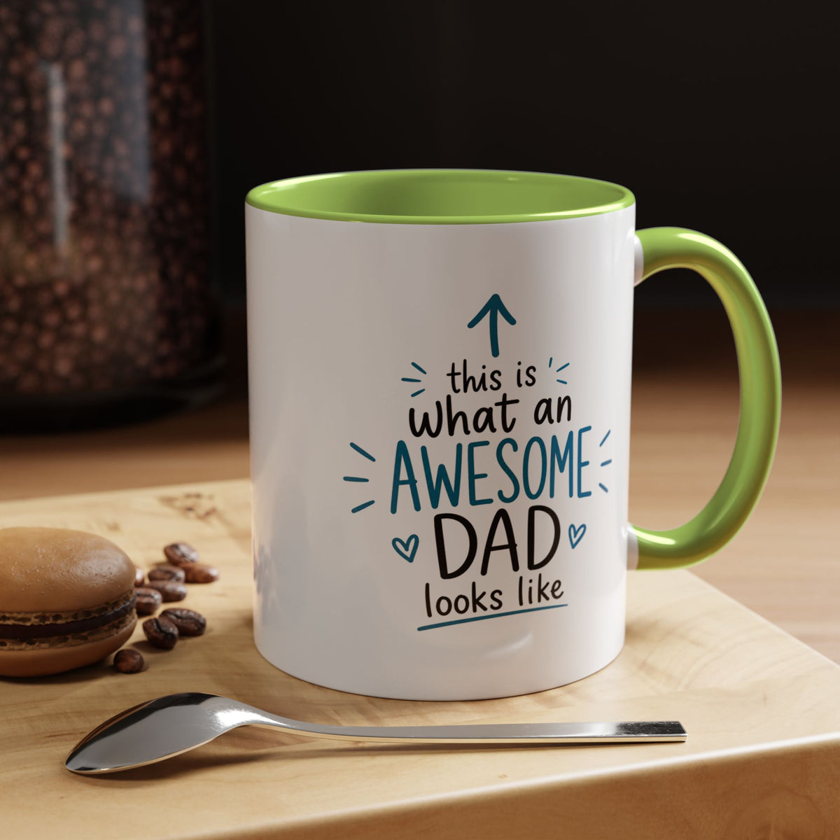 This Is What An Awesome Dad Looks Like Coffee Mug, Father's Day Gift from Daughter or Son, Funny Papa Birthday Ceramic Tea Cup