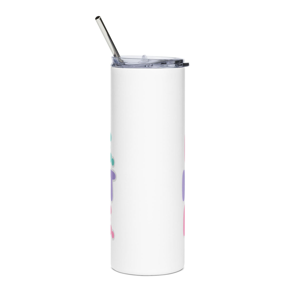 Funny Sarcastic Skinny Tumbler, I'm Fine It's Just My Face Pastel Quote, Sassy Drinkware Gift for a Best Friend or Your Favorite Coworker