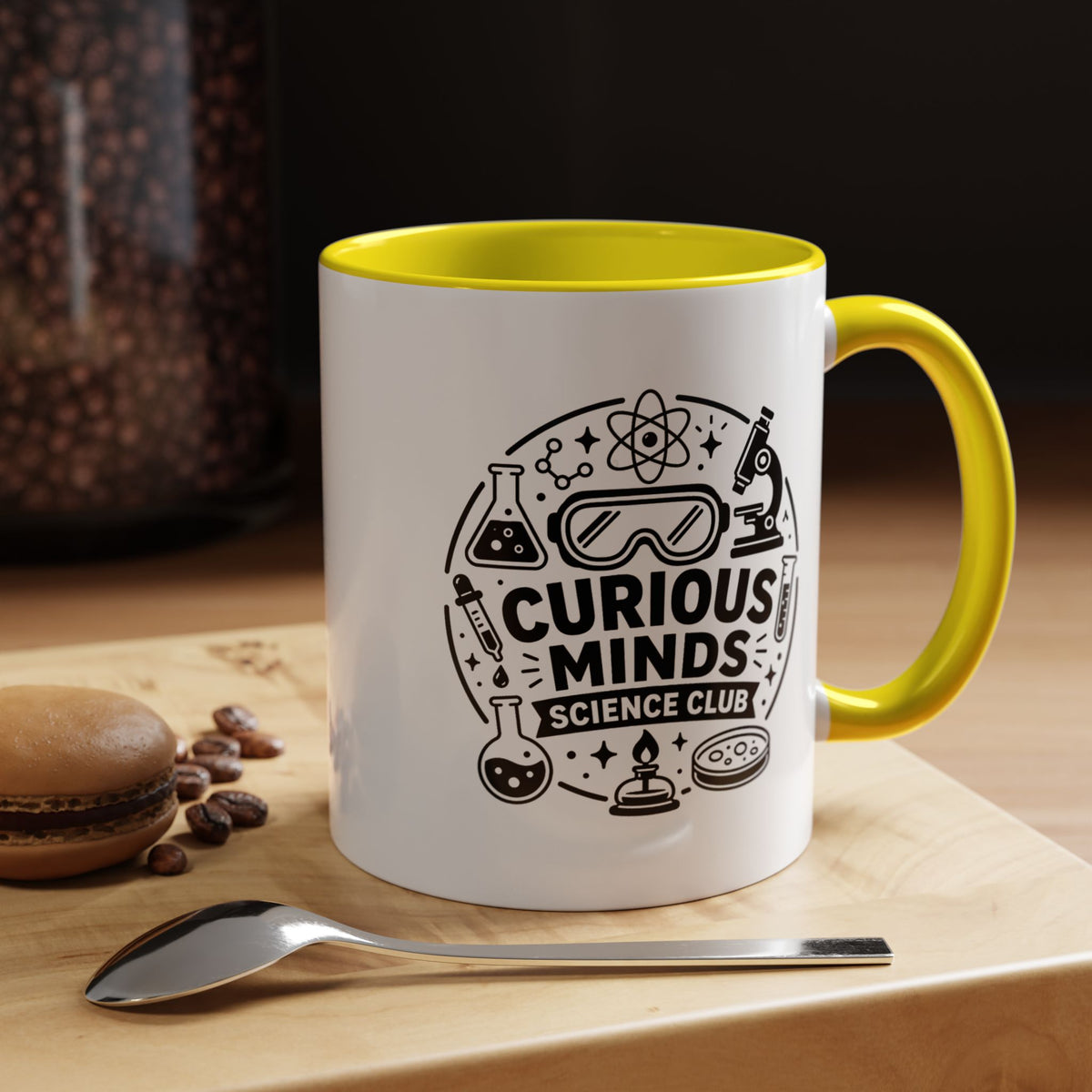 Science Club Mug, Curious Minds Coffee Cup, STEM Teacher Appreciation Gift, Chemistry Student Present, Classroom Science Lab Drinkware