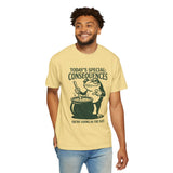 Funny Frog Consequences Shirt Comfort Colors Tee, Today's Special Consequences Teacher Shirt, Classroom Humor Gift, Retro Frog Graphic Tee