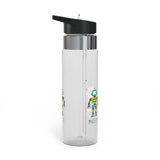 Personalized Robot Transparent Water Bottle for Boys, Custom Name Kids Water Bottle, Back to School Gift, Fun Space Themed Drink Bottle