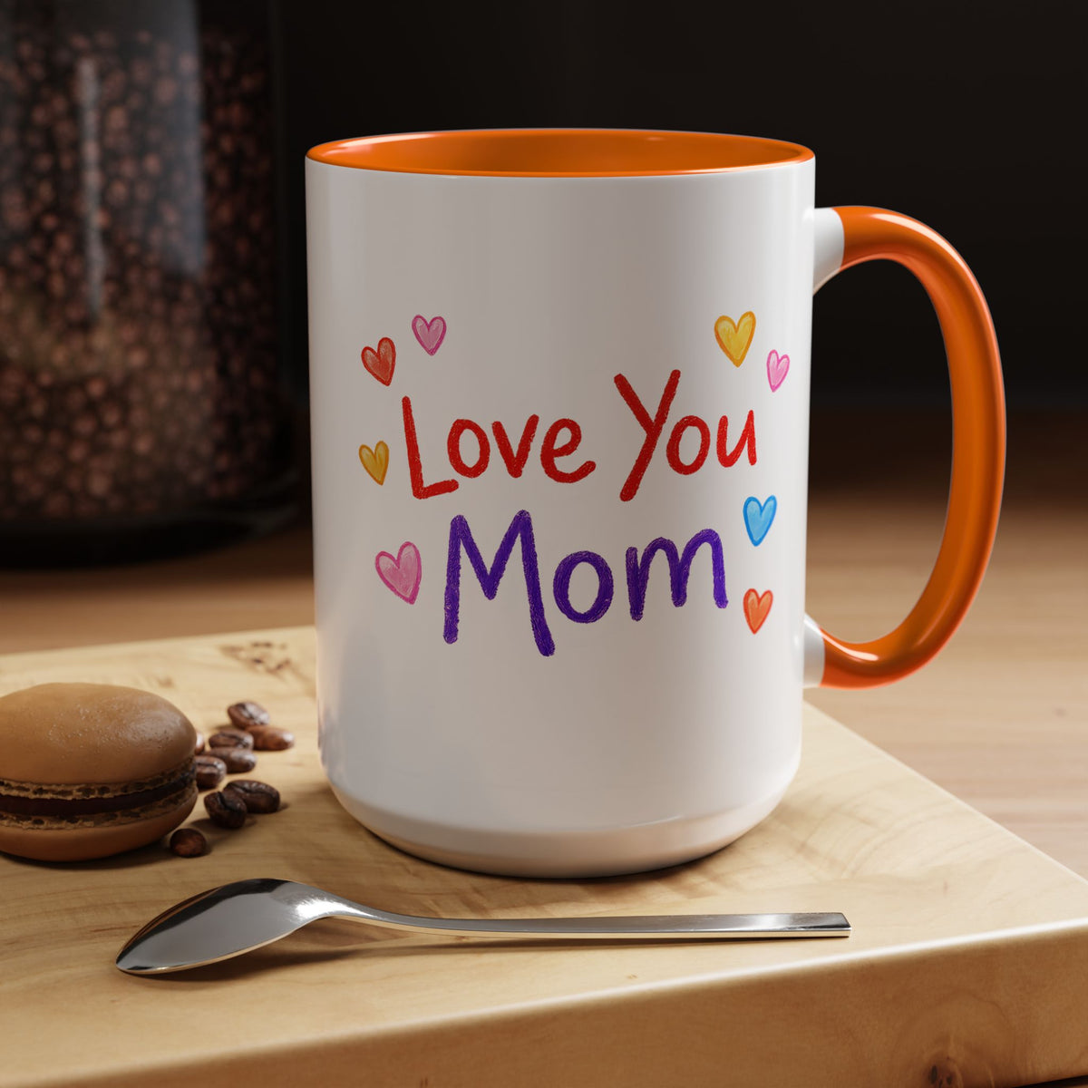Love You Mom Mug, Mother's Day Coffee Mug Gift, Cute Mom Appreciation Mug, Gift from Daughter or Son, Everyday Mom Cup