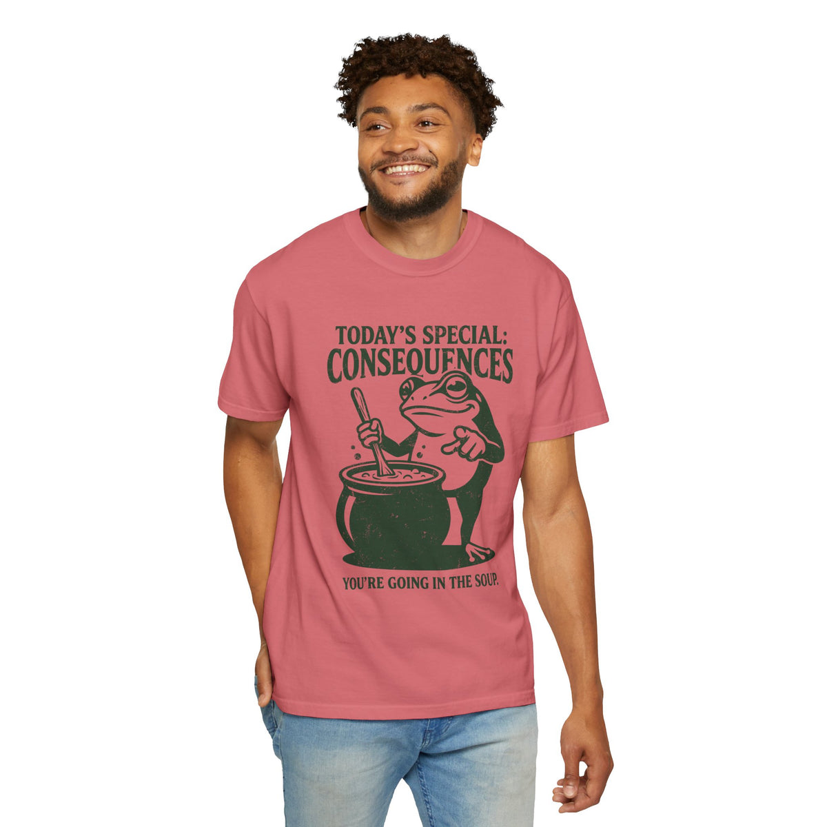 Funny Frog Consequences Shirt Comfort Colors Tee, Today's Special Consequences Teacher Shirt, Classroom Humor Gift, Retro Frog Graphic Tee