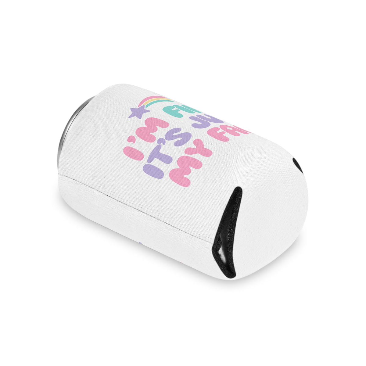 Funny Sarcastic Can Cooler, I'm Fine It's Just My Face Pastel Quote, Sassy Drink Holder, Birthday Gift for a Best Friend or Office Coworker