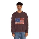 Patriotic American Flag Sweatshirt, USA Floral Crewneck, Vintage Americana Pullover, Fourth of July Outfit, Summer Patriotic Gift for Her