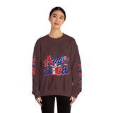 America Graphic Sweatshirt, Vintage USA Pullover, Patriotic American Flag Top, Fourth of July Outfit, Americana Gift for Women