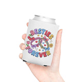 Besties Forever Can Cooler, Colorful Friendship Drink Sleeve, Cute Best Friend Gift, BFF Birthday Present for Besties and Friends