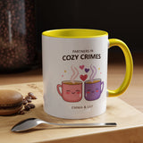 Partners in Cozy Crimes Mug, Personalized Best Friend Coffee Mug, Custom Name Friendship Gift for Women