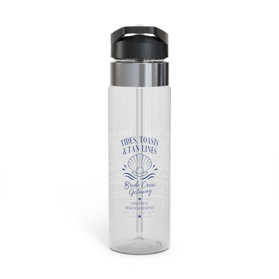Personalized Beach Water Bottle, Bride Crew Gift, Bachelorette Beach Trip Bottle, Custom Bridesmaid Gift, Wedding Weekend, Summer Bridal