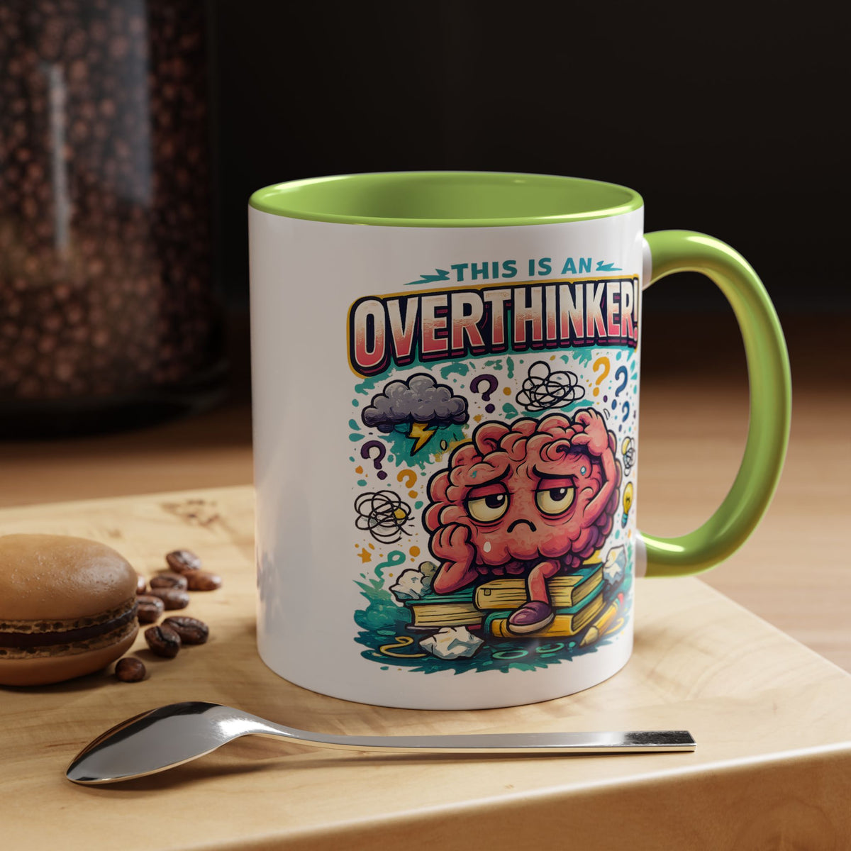 Overthinker Mug, Funny Anxiety Coffee Mug, This Is An Overthinker Brain Humor Cup, Mental Health Gift