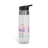 Personalized Transparent Water Bottle for Girls, Cute Unicorn Rainbow Drink Bottle, Kids School Water Bottle, Birthday Gift for Daughter