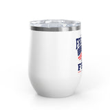 Patriotic Wine Tumbler, Freedom Isn't Free Military Gift, Veteran Gift for Him, American Pride Drinkware, Memorial Day Gif