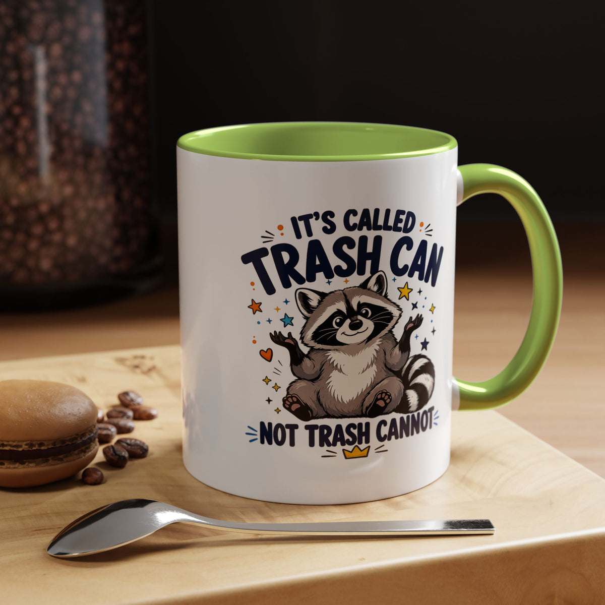 Funny Raccoon Coffee Mug, Trash Can Not Trash Cannot Mug, Cute Raccoon Lover Gift, Funny Animal Humor Cup for Wildlife Fans