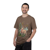 Woodland Deer Shirt, Rustic Stag and Mountain Graphic, Gift for Wildlife Lovers and Hikers, Forest Inspired Cabin Weekend Clothing