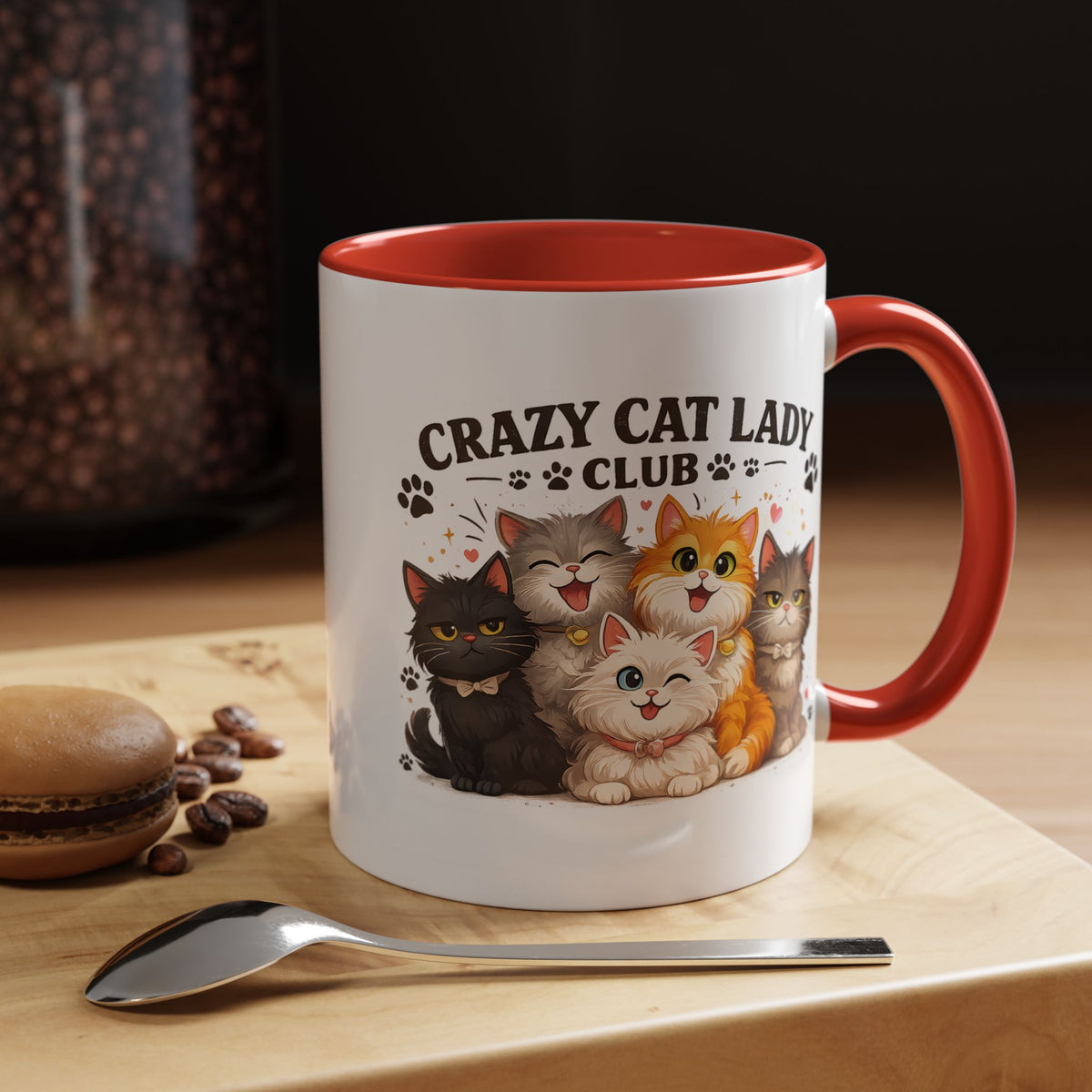 Crazy Cat Lady Social Club Mug, Funny Cat Mom Coffee Mug, Cat Lover Gift for Women, Cute Kitten Coffee Cup, Pet Parent Present
