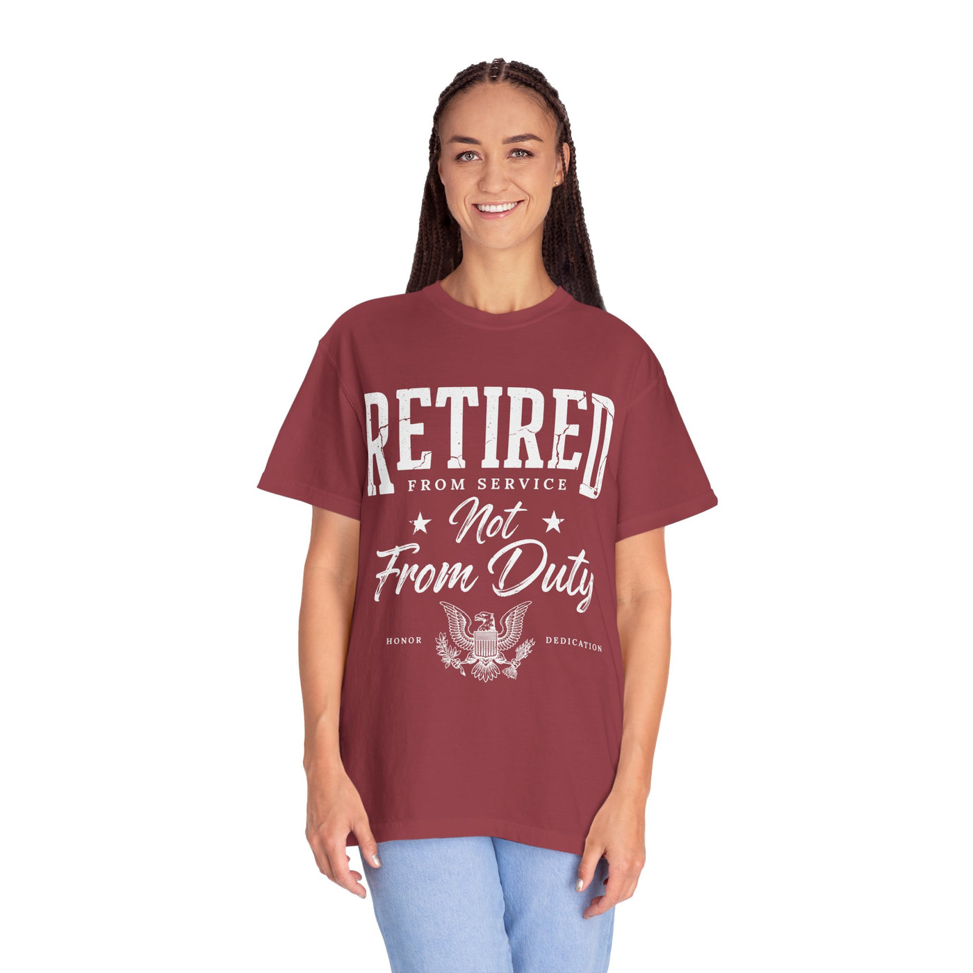 Retired From Service Not From Duty Shirt, Military Retirement T-Shirt, Veteran Gift for Men or Women, Patriotic Eagle Veterans Day Tee