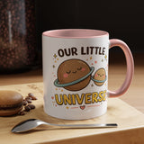 Cute Planet Family Mug, Our Little Universe Coffee Mug, Parent Child Gift, New Mom Mug, Space Lover Family Cup, Baby Shower Gift