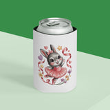Ballet Bunny Can Cooler, Cute Pink Rabbit Drink Sleeve, Gift for Ballerinas, Dance Students, Bunny Lovers and Ballet Besties