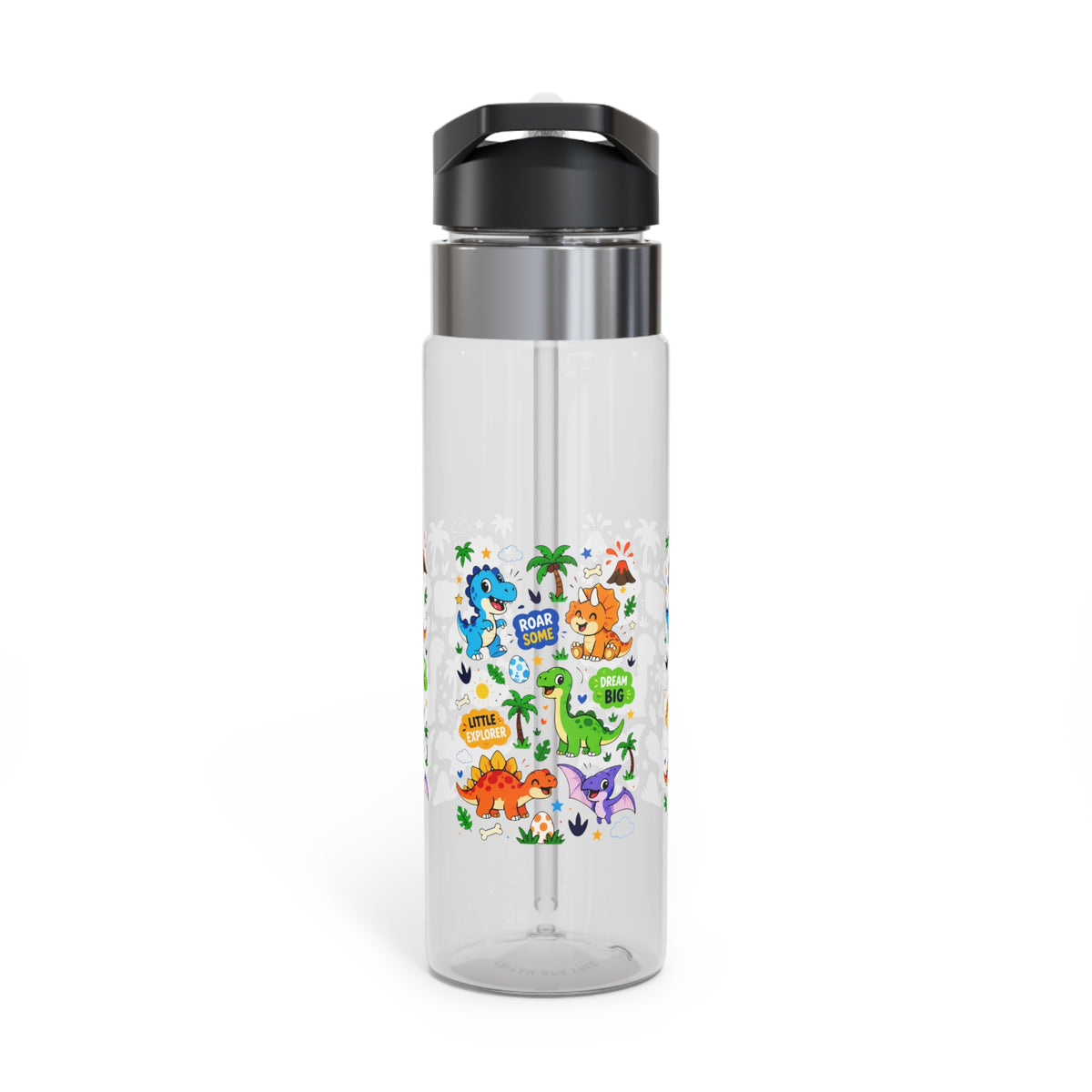 Dinosaur Water Bottle for Kids, Roar Some Dino Drink Bottle, Fun School Water Bottle for Boys, Birthday Gift, Dinosaur Party Favor