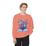 Book Lover Floral Sweatshirt, Open Book and Wildflower Crewneck, Reader Librarian Gift, Cozy Literary Pullover for Women and Teachers
