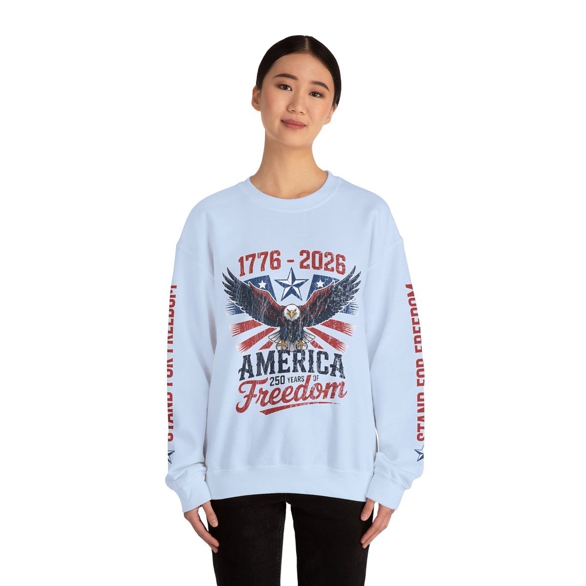 America 250 Sweatshirt 1776 2026, 250th Anniversary USA Pullover, Patriotic Eagle Top, American History Gift, July 4th Outfit