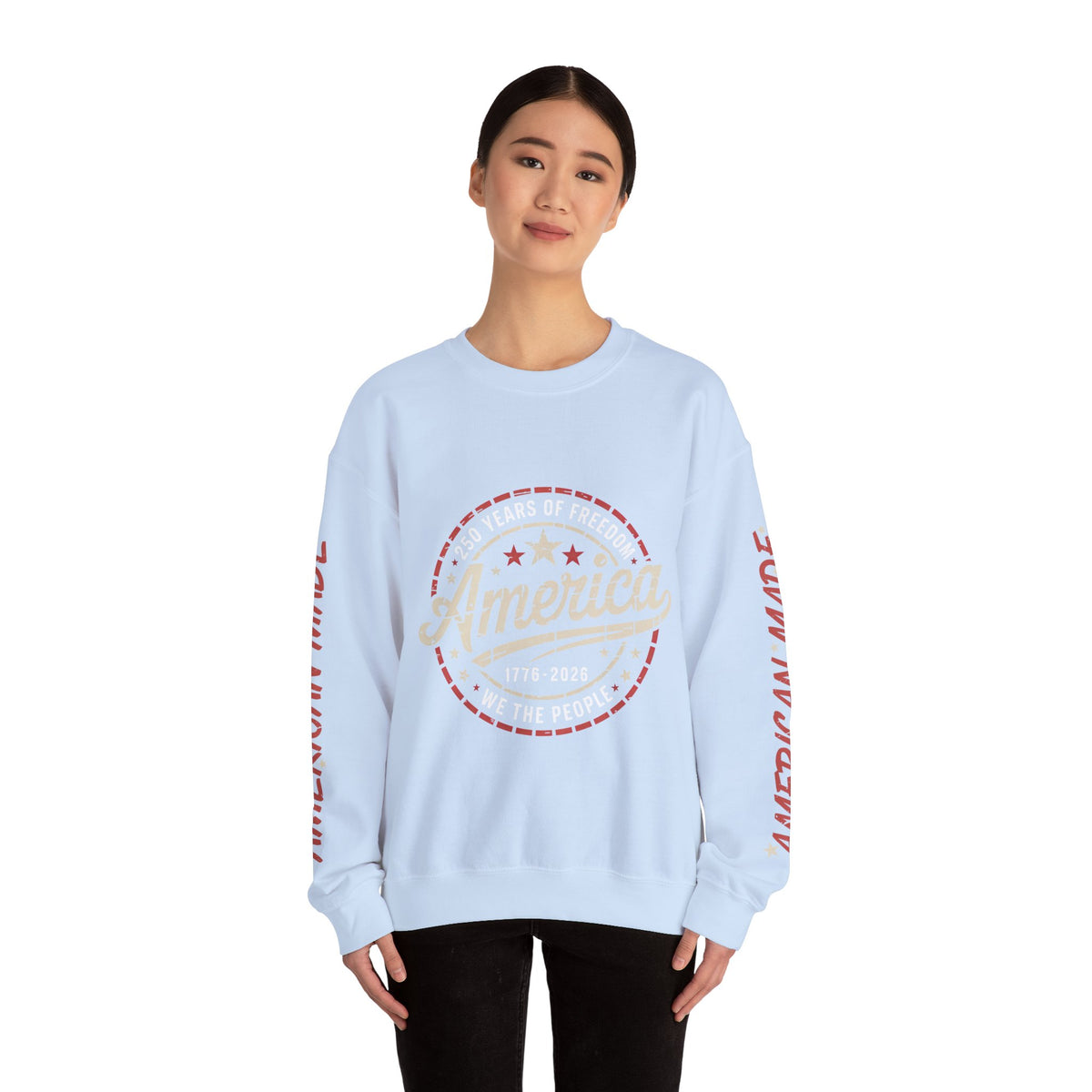 America 250 Sweatshirt, We The People Pullover, 1776 2026 USA Anniversary Top, Patriotic American Heritage Gift, Vintage Americana