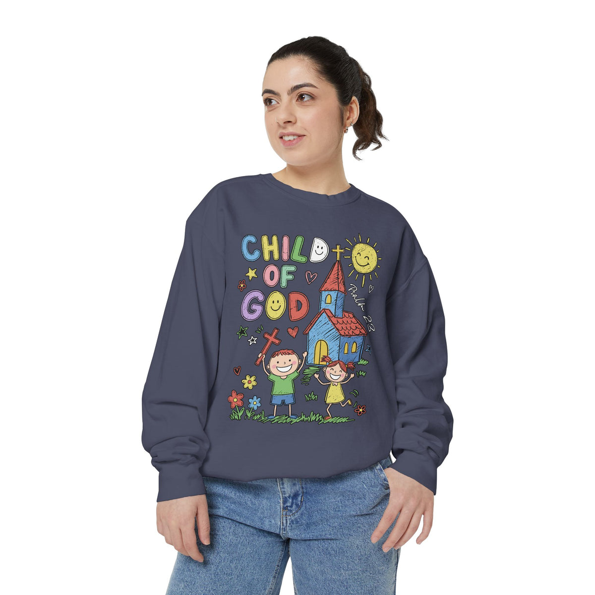 Child of God Comfort Sweatshirt, Christian Kids Crewneck Sweatshirt, Faith Based Children's Gift, Sunday School Comfort Sweatshirt