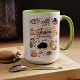 Personalized Cat Mom Mug, Custom Crazy Cat Lady Coffee Mug, Cat Lover Gift with Name, Cute Cat Mom Mug for Women