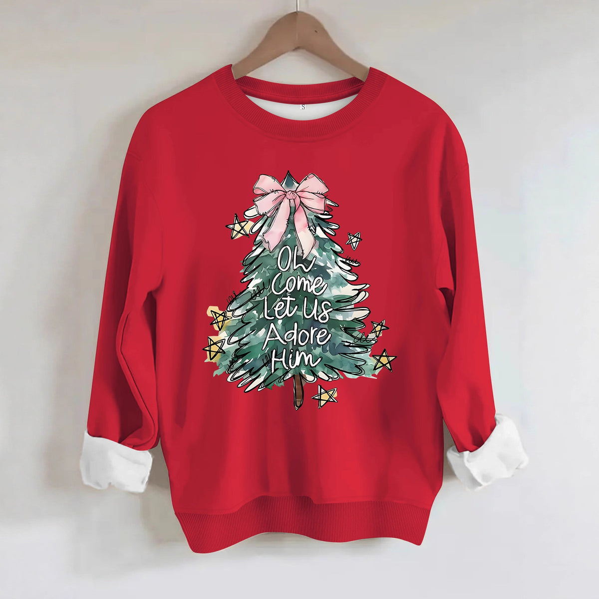 Christmas tree print hoodie