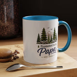 Promoted to Papa Mug, New Grandpa Pregnancy Announcement Gift, Woodland First Time Grandfather Coffee Cup, Baby Reveal Keepsake 2026