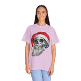 Skull Santa Shirt, Gothic Christmas T-Shirt, Creepy Holiday Skeleton Tee, Alternative Xmas Gift for Metalhead, Biker or Horror Fan
