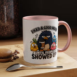 Funny Introvert Bird Coffee Mug, Grumpy Bird Coffee Mug, I Had a Good Mood Until People Showed Up Mug, Coworker Gift, Office Humor Mug