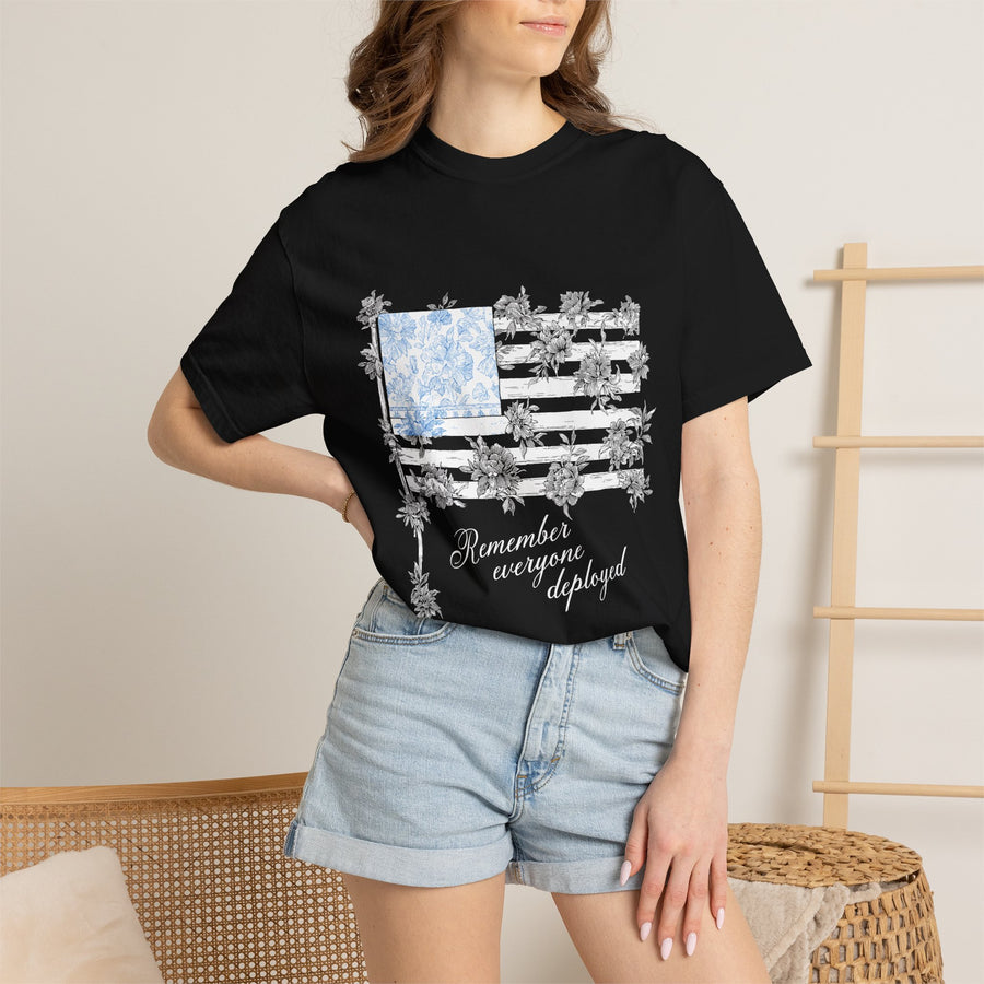 Military Deployment Comfort Colors Shirt, Patriotic Support Troops Graphic Tee, Remember Everyone Deployed Shirt, Vintage Americana Comfort Tee